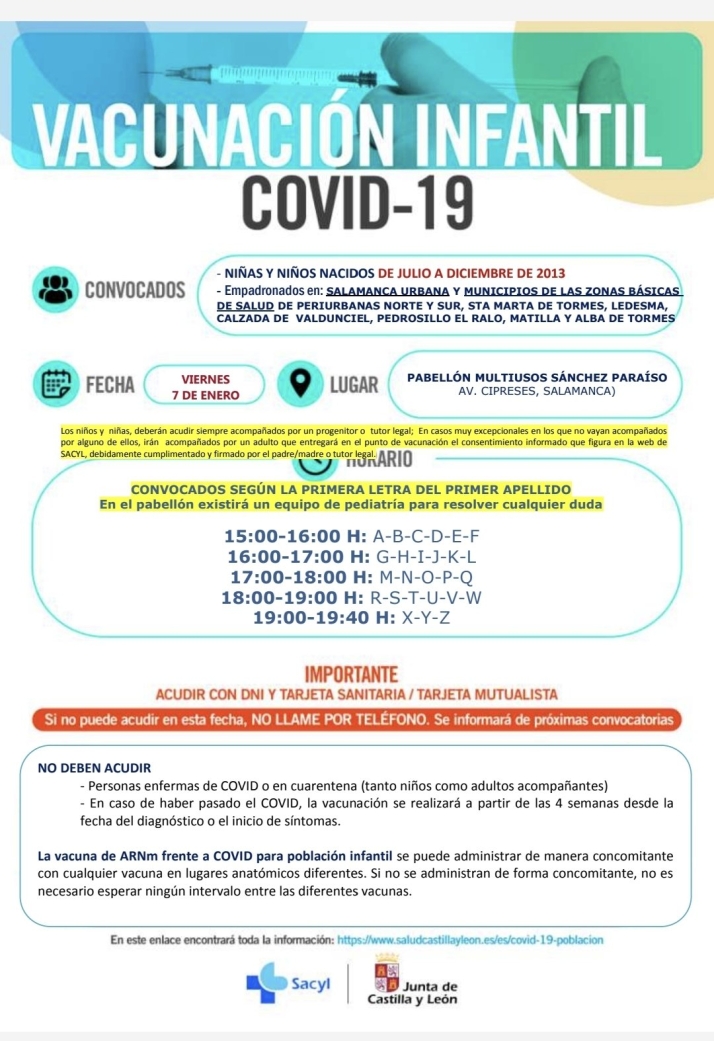 Las vacunaciones de los menores nacidos en 2012 y 2013 ser&aacute; los d&iacute;as 4 y 7 de enero | Imagen 4