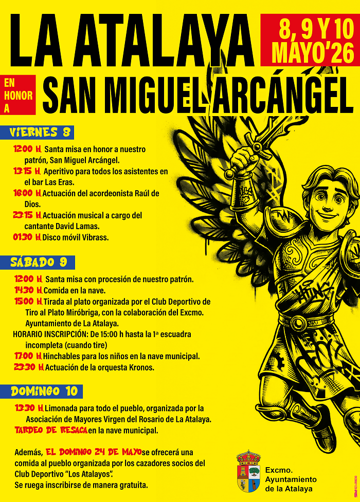 M&uacute;sica, tradici&oacute;n y convivencia: as&iacute; ser&aacute;n las fiestas de La Atalaya por San Miguel Arc&aacute;ngel | Imagen 1