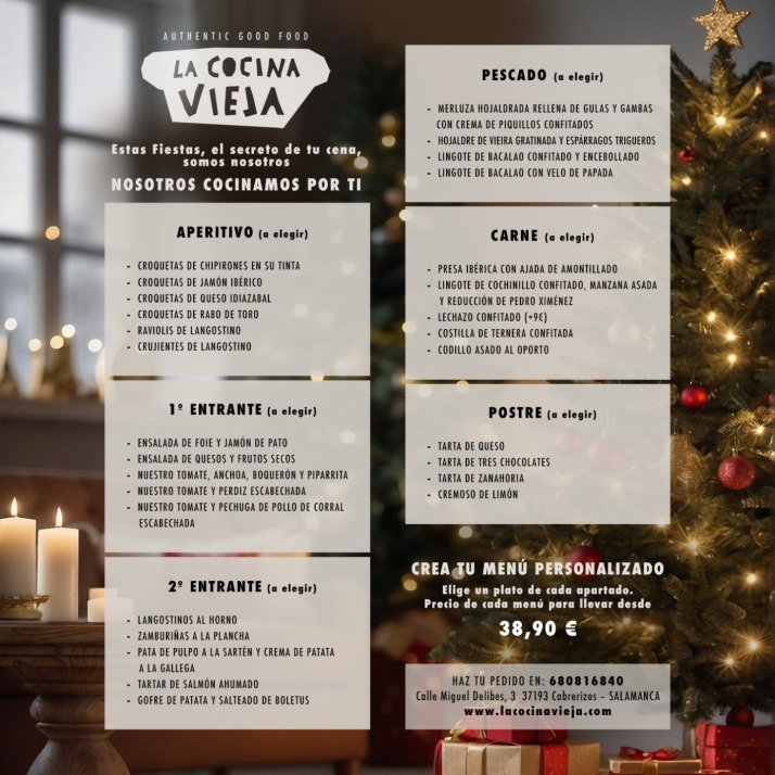 C&oacute;ctel de gala en Nochevieja y men&uacute;s personalizados para llevar: la nueva apuesta de La Cocina Vieja&nbsp; | Imagen 2