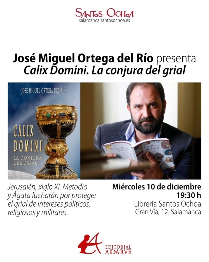 El historiador Jos&eacute; Miguel Ortega del R&iacute;o presenta en Salamanca su primera novela, 'Calix Domini' | Imagen 1