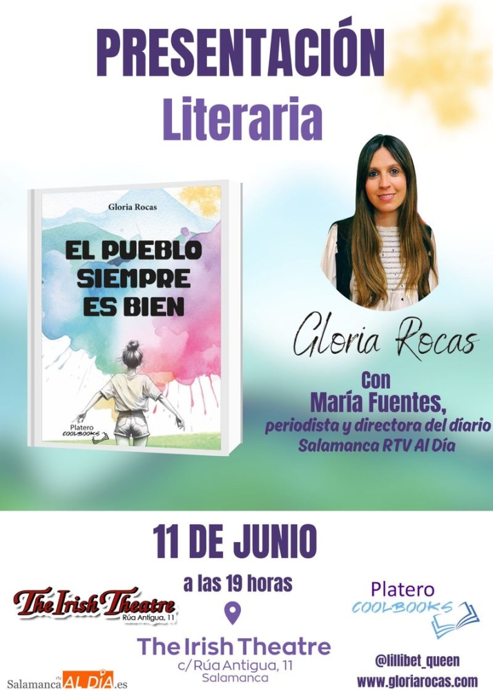 Gloria Rocas presentar&aacute; en The Irish Theatre su novela &nbsp;'El pueblo siempre es bien' | Imagen 1