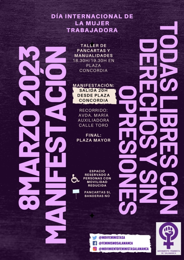 Salamanca vuelve a salir a la calle este 8M: 'Todas libres, con derechos y sin opresiones' | Imagen 1