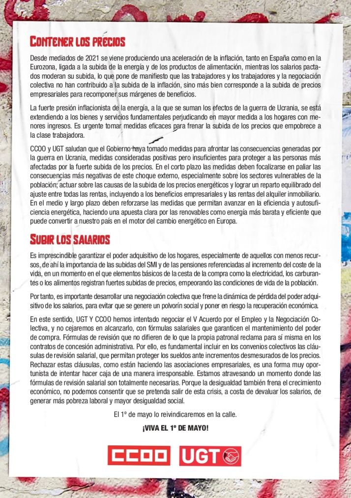 Las principales reivindicaciones para la manifestación del 1 de mayo | Imagen 2