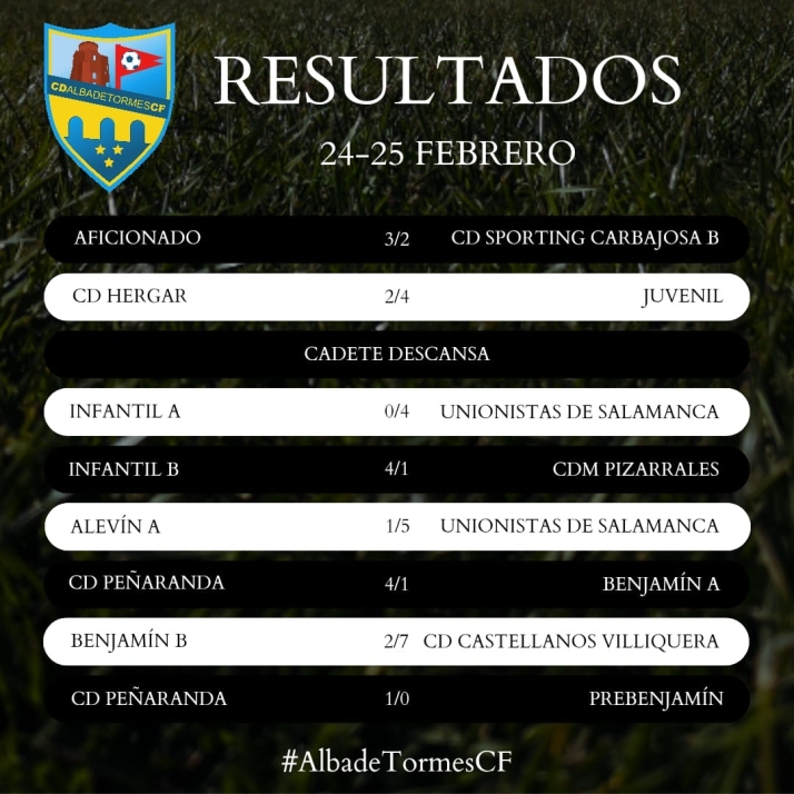 Resultados de la decimos&eacute;ptima jornada para el Alba de Tormes Club de F&uacute;tbol | Imagen 1