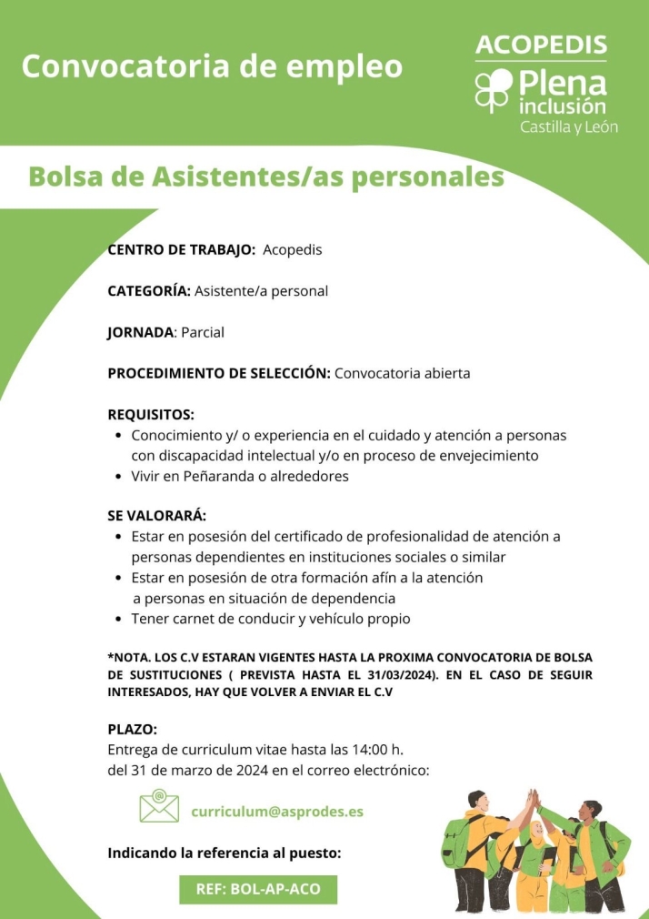 Acopedis lanza una doble oferta de trabajo  | Imagen 1