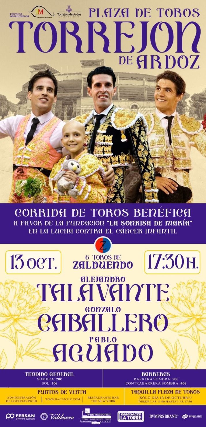 Nueva corrida de toros a beneficio de 'La sonrisa de Mar&iacute;a' con primeras figuras | Imagen 1