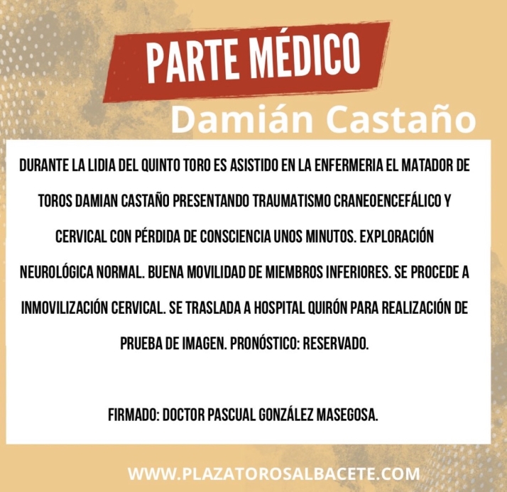 Damián Castaño, cogido en la Feria de Albacete | Imagen 1