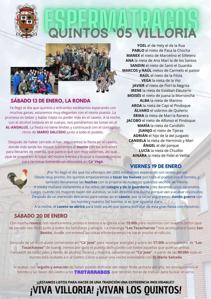 Todo a punto para arrancar la esperada fiesta de los Quintos &lsquo;05 en Villoria | Imagen 1