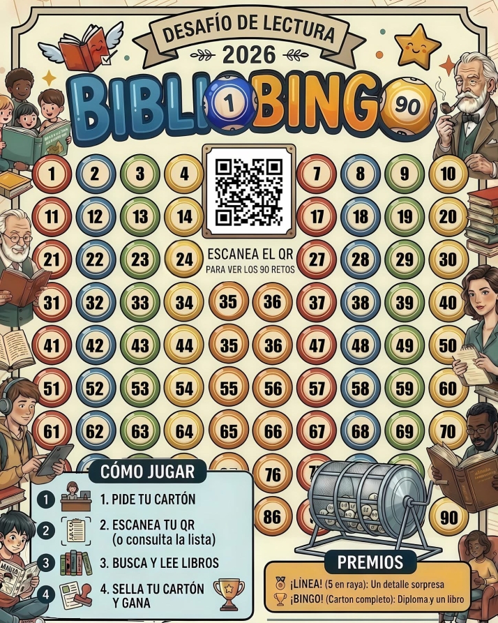 Leer tambi&eacute;n es jugar: arranca un llamativo bingo literario para todos los p&uacute;blicos en la Biblioteca de Pe&ntilde;aranda | Imagen 1