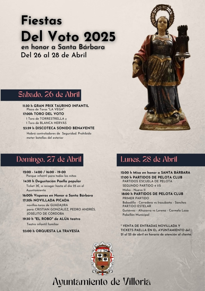 Tres jornadas de celebraci&oacute;n para vivir las esperadas Fiestas del Voto en Villoria | Imagen 1