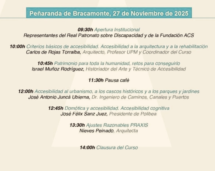 Pe&ntilde;aranda acoger&aacute; el 27 de noviembre un importante curso de Accesibilidad Universal para profesionales | Imagen 1