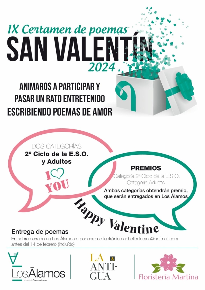 En marcha el esperado IX concurso de poemas de San Valent&iacute;n en Los &Aacute;lamos Gastrolab | Imagen 1