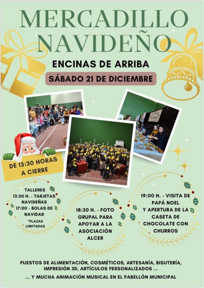 Papá Noel llega este sábado a Encinas de Arriba durante el mercado navideño | Imagen 1