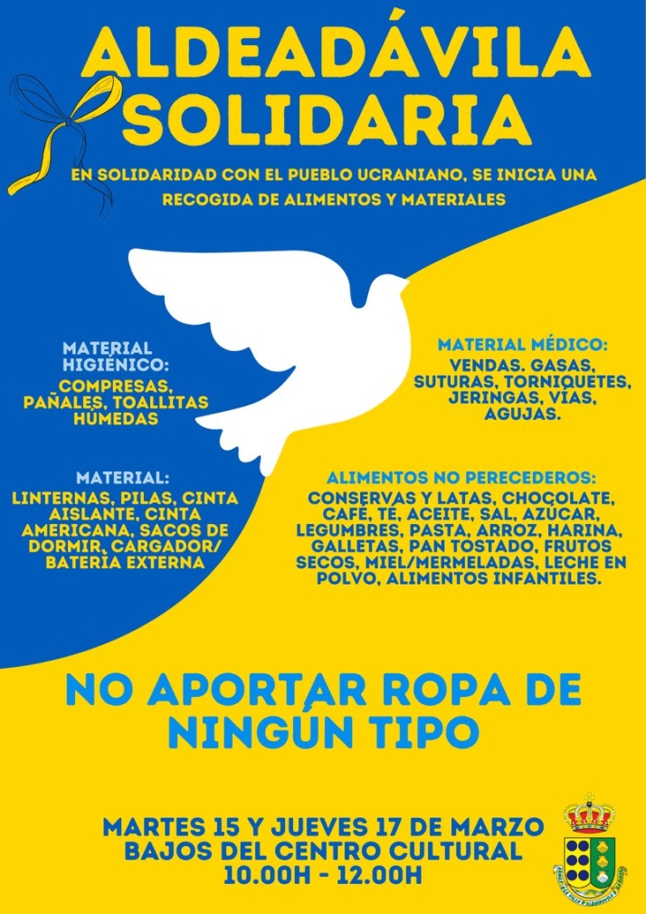 Aldead&aacute;vila de la Ribera inicia una recogida solidaria de alimentos con destino a los refugiados | Imagen 1