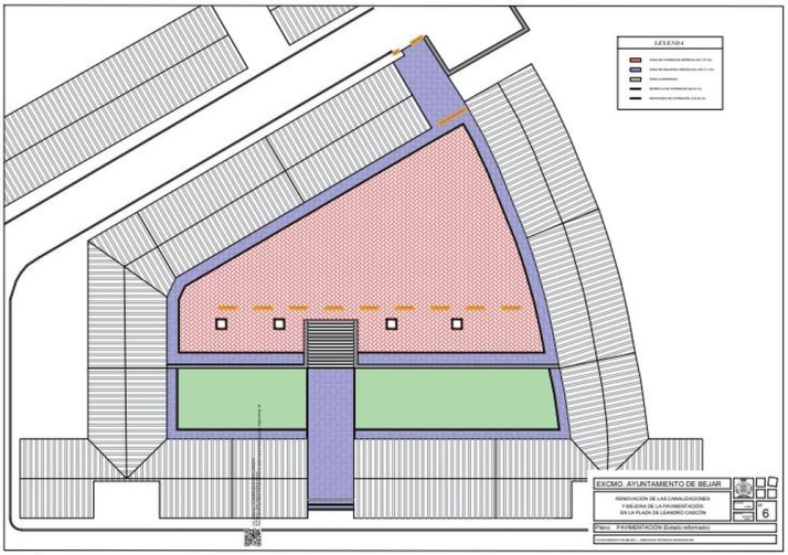 El Ayuntamiento de B&eacute;jar inicia la reforma integral de la plaza de Leandro Casc&oacute;n | Imagen 1