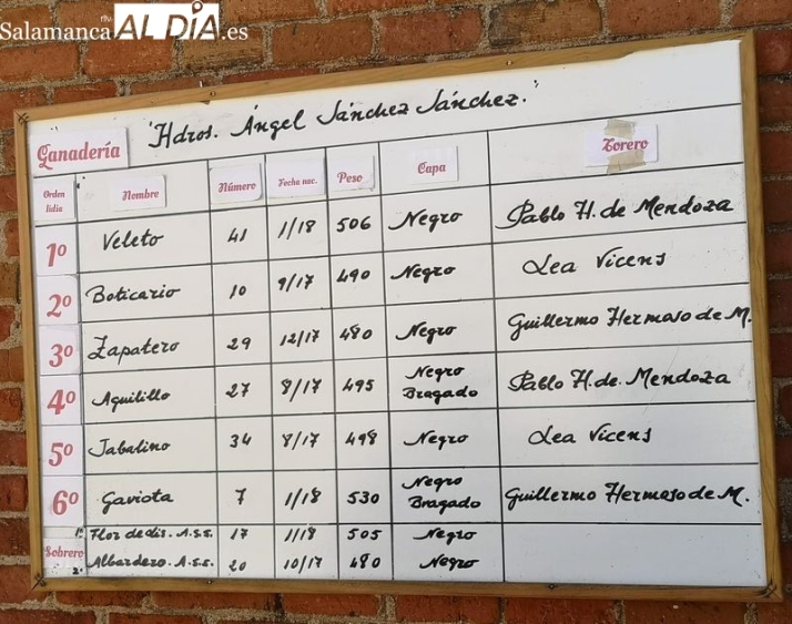 Sorteo y apartado de los toros para la sexta de abono de la Feria de Salamanca | Imagen 1