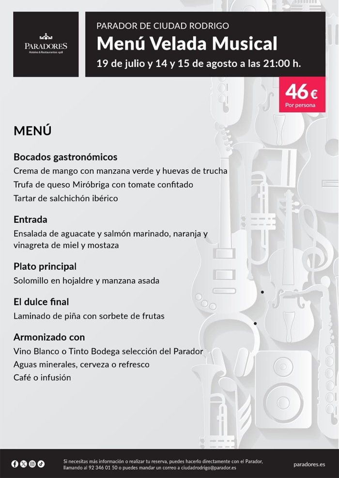 El Parador de Ciudad Rodrigo acoger&aacute; un verano de veladas musicales | Imagen 1