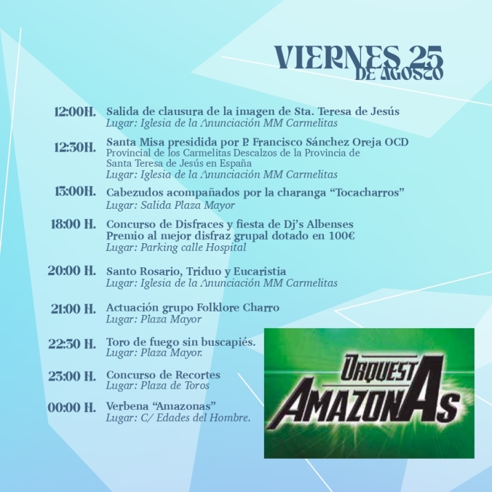 Ya est&aacute; aqu&iacute; el programa de las Fiestas de la Transverberaci&oacute;n de Santa Teresa | Imagen 4