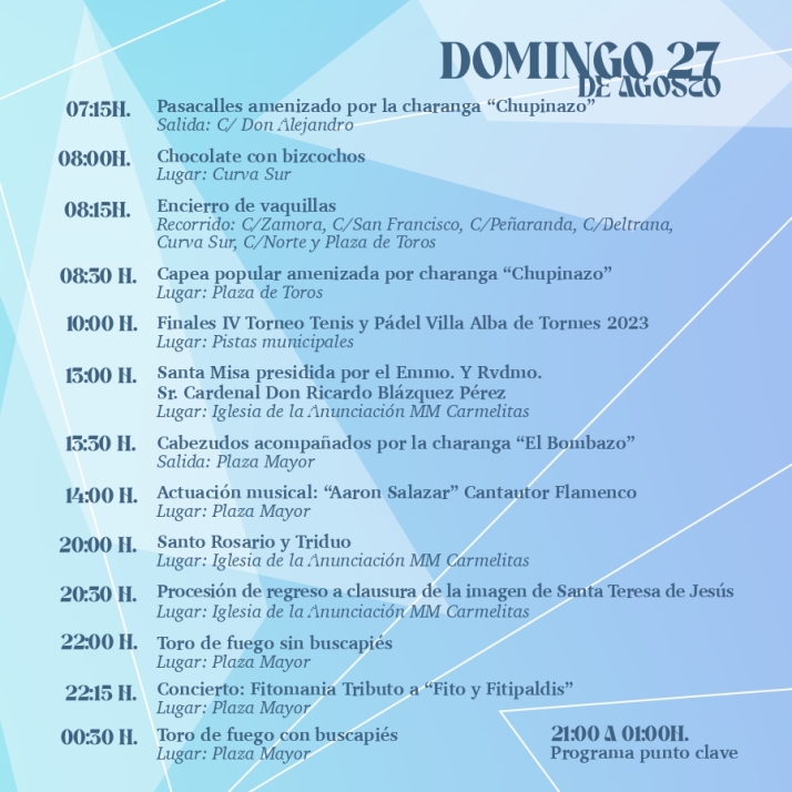 Ya est&aacute; aqu&iacute; el programa de las Fiestas de la Transverberaci&oacute;n de Santa Teresa | Imagen 7