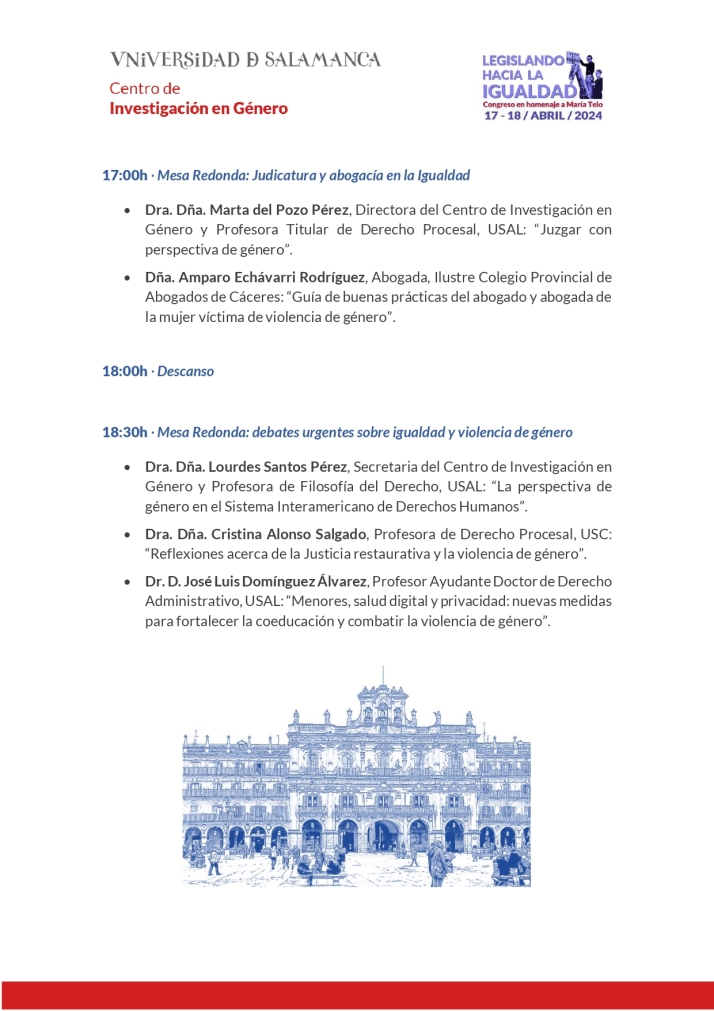 'Legislando hacia la igualdad', un congreso homenaje a Mar&iacute;a Telo en Salamanca | Imagen 4