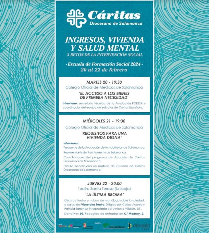 C&aacute;ritas Salamanca celebra su Escuela de Formaci&oacute;n Social 2024 del 20 al 22 de febrero | Imagen 1