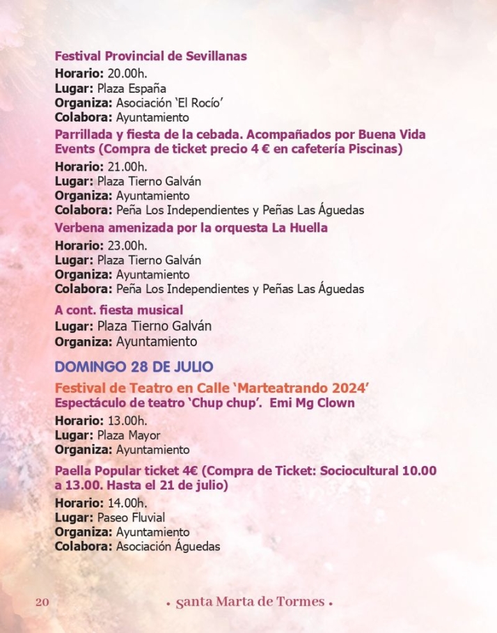 Aqu&iacute; tienes el programa de las Fiestas de Santa Marta | Imagen 13