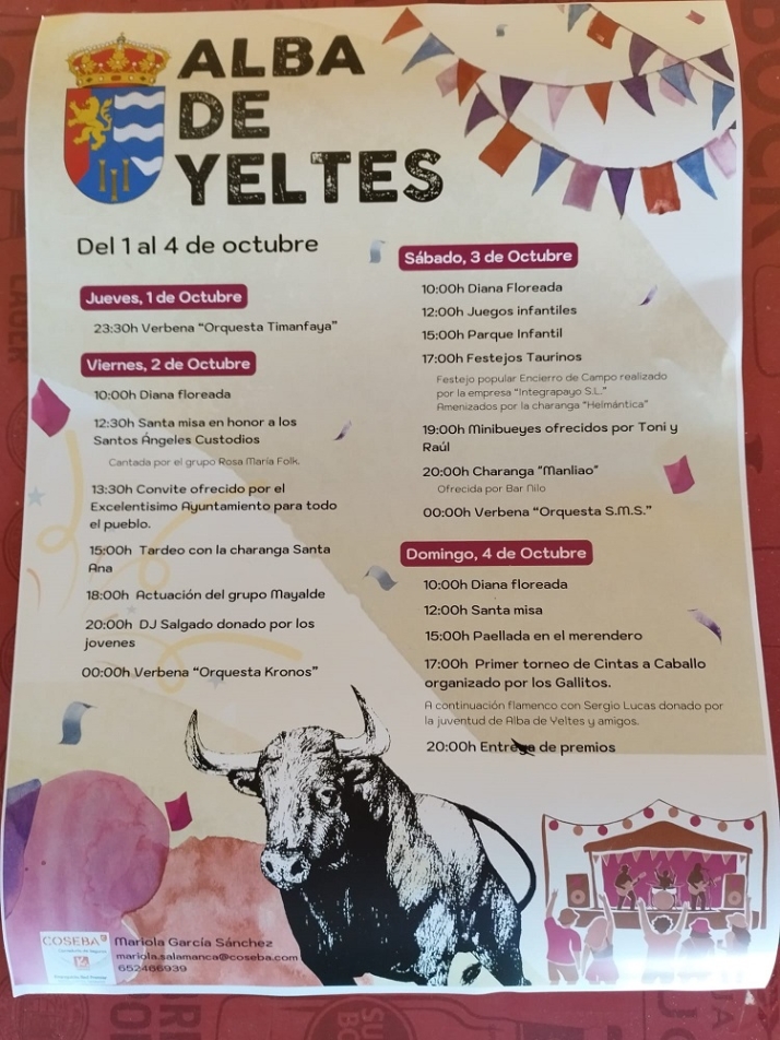 Encierros, verbenas, m&uacute;sica y un torneo de cintas a caballo, centrar&aacute;n las fiestas de Alba de Yeltes | Imagen 1