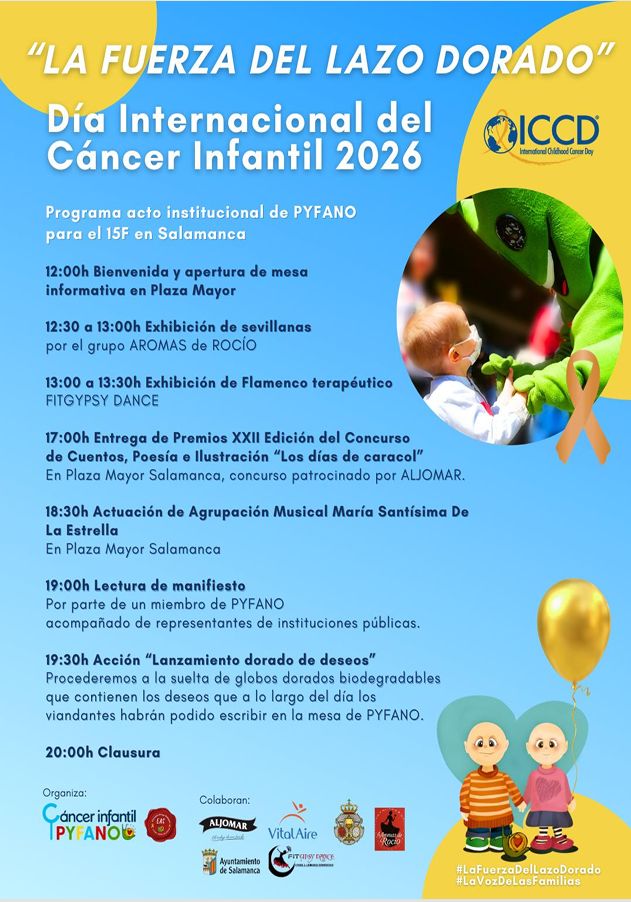 Pyfano reclama cuidados paliativos pedi&aacute;tricos a domicilio y moviliza a Salamanca este domingo con 'La fuerza del lazo dorado' | Imagen 1