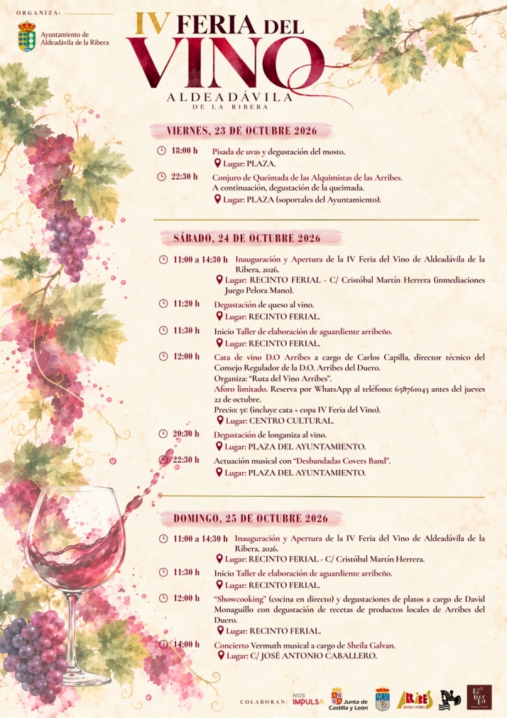La pisada de la uva marca este viernes el comienzo de la IV Feria del Vino de Aldead&aacute;vila de la Ribera | Imagen 1
