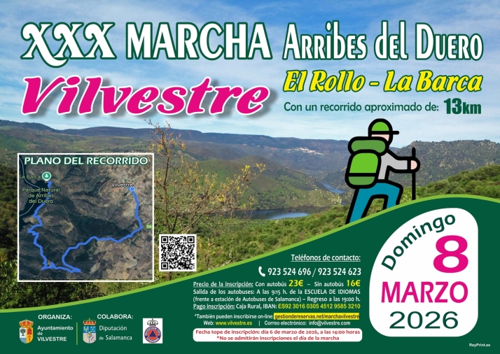 Vilvestre conmemora este domingo tres d&eacute;cadas de pasi&oacute;n por la naturaleza con su XXX Marcha Arribes del Duero | Imagen 1