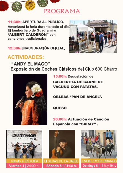 El Sebas de la Calle, un tributo a Estopa y la Feria Agroalimentaria, protagonistas en las fiestas de Peralejos de Abajo   | Imagen 1