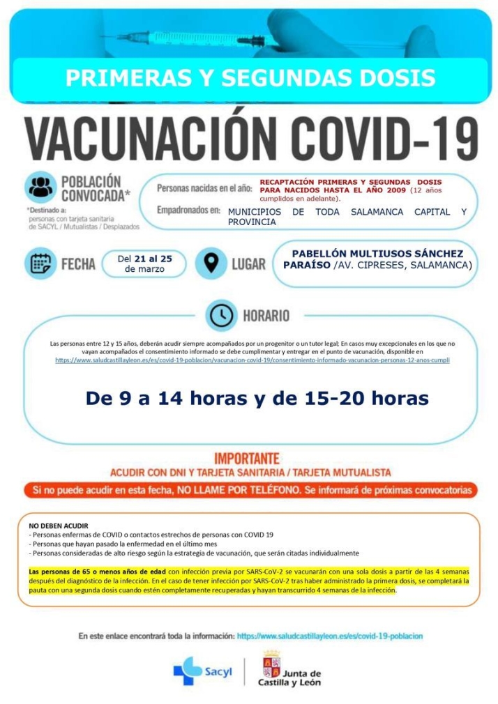 Nuevas vacunaciones en el Multiusos para personas que no tienen primeras o segundas dosis | Imagen 2