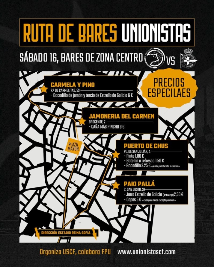 As&iacute; ser&aacute; el encuentro de pe&ntilde;as y aficionados del Depor y de Unionistas | Imagen 1