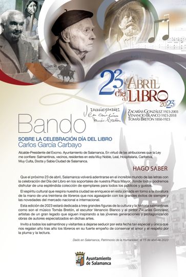 Estos son los protagonistas del D&iacute;a del Libro en Salamanca | Imagen 1
