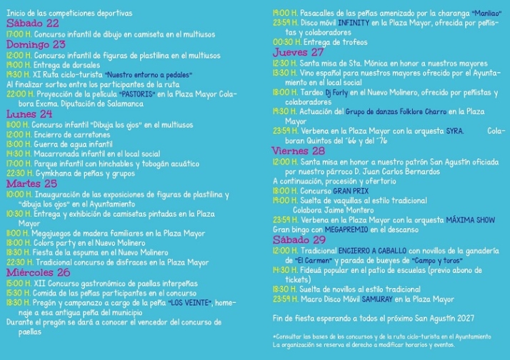 Villar de Ciervo tiene a punto su programa de fiestas en honor a San Agust&iacute;n | Imagen 1