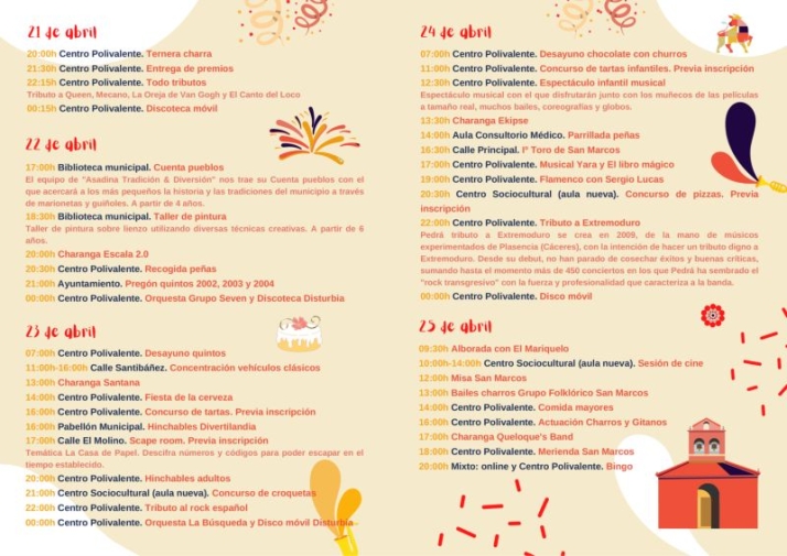 Programaci&oacute;n de las Fiestas de San Marcos de Do&ntilde;inos de Salamanca | Imagen 1
