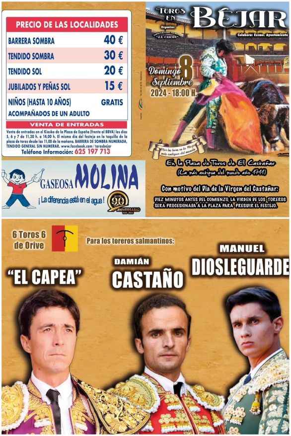 Ya se pueden retirar las entradas para la corrida de toros de este domingo en B&eacute;jar  | Imagen 1
