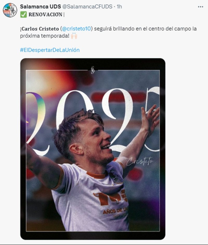 Carlos Cristeto continuará en el Salamanca UDS | Imagen 1