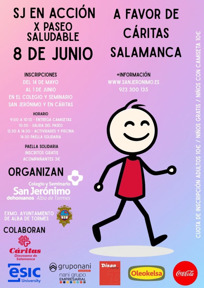 D&eacute;cimo Paseo Saludable de San Jer&oacute;nimo: Deporte y solidaridad en favor de C&aacute;ritas Salamanca | Imagen 1