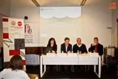 Raquel Gómez, Emilio Sánchez, Javier Valbuena y José Antonio Cordón en la presentación del trabajo