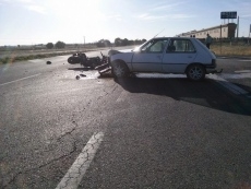 Herido un motorista en una colisi&oacute;n en Calvarrasa de Abajo