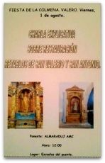 El equipo de restauración ofrece una charla explicativa sobre los trabajos en los retablos de la...