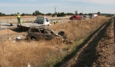 Foto 3 - Dos heridos en una brusca salida de v&iacute;a en la N-620