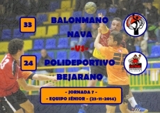 Balomano Nava VS Club Polideportivo Bejarano 33-24 en la 7&ordf; jornada