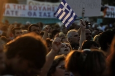 Manifestación en Atenas
