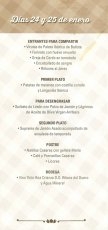 MENÚ DÍAS 24 Y 25 DE ENERO