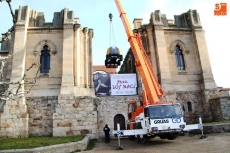 Foto 5 - Comienzan los trabajos para instalar una red antipalomas de 2.000 metros cuadrados en la Basílica 