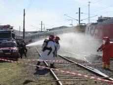 Foto 5 - Bomberos mirobrigenses participan en un simulacro de accidente en Portugal