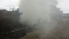 Foto 3 - Una densa nube de humo alerta a los vecinos de Juzbado de un incendio en el camino de Santa Lucía
