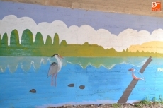 Foto 5 - La ribera del Águeda estrena mural ecológico gracias al proyecto ‘Ruta de los Molinos’